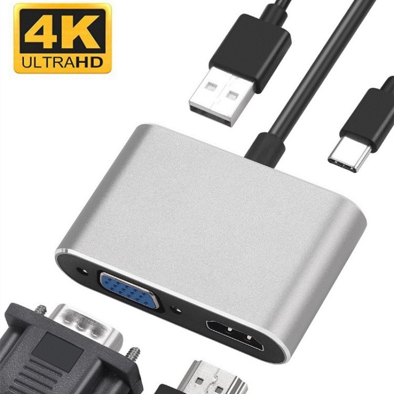 Docking Station Manufacturer - 4 in 1 TYPE C to HD MI VGA