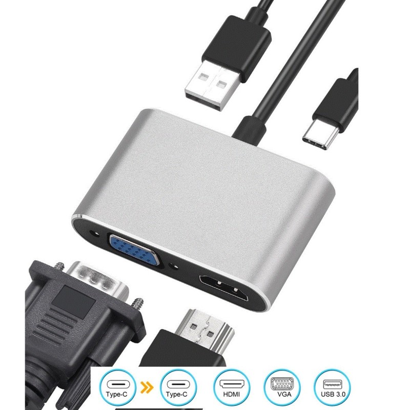 Docking Station Manufacturer - 4 in 1 TYPE C to HD MI VGA