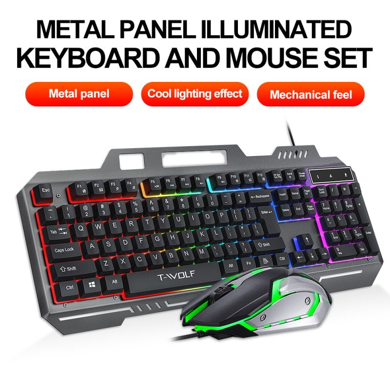 Keyboard Mouse Combo Manufacturer - T WOLF TF600 Wired USB