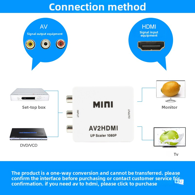 AV Converter Manufacturer - Mini AV to HD MI 1080P Composite