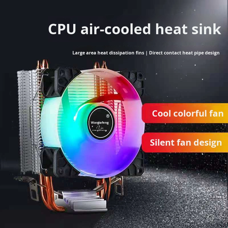 CPU Cooler Manufacturer - 9cm 3 Pin Double Copper Tube