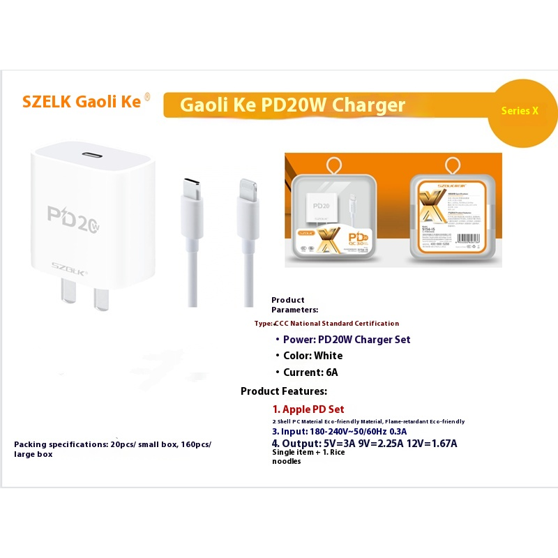 Fast Charger Manufacturer - S156 i5 PD20W QC3.0 EU Standard