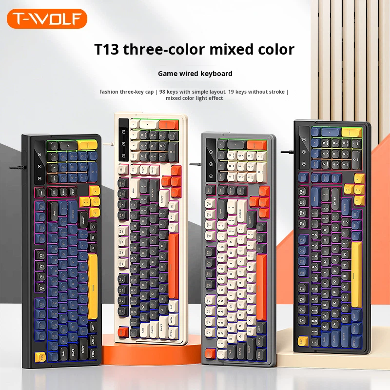 Gaming Keyboard Factory - T Wolf T13 High Ball Keycaps Mixed