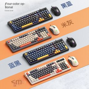 Keyboard Mouse Set Factory - T WOLF TF330 Ultra Thin RGB