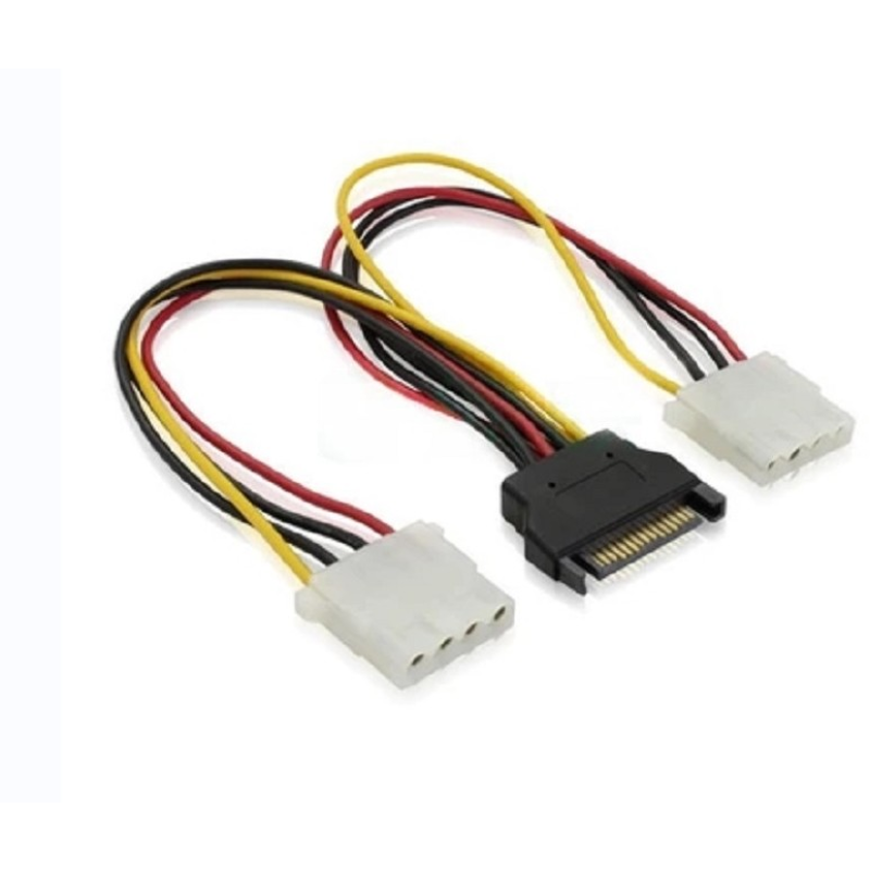 Power Adapter Cable Manufacturer - 15 Pin SATA to 4 Pin Molex