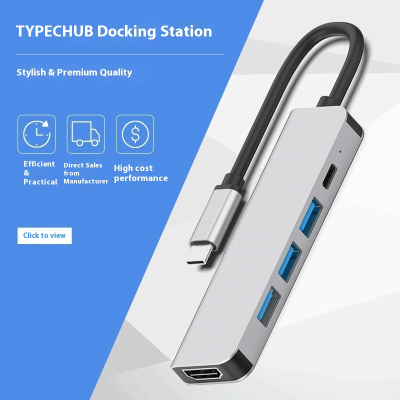 Type-C Docking Station Manufacturer - 5 in 1 Long Strip HD MI