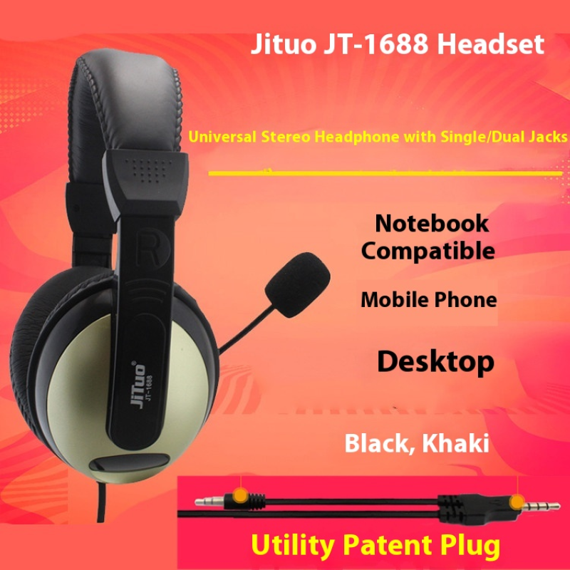 Over-Ear Headset Factory - Jt1688 3.5mm USB Online Education