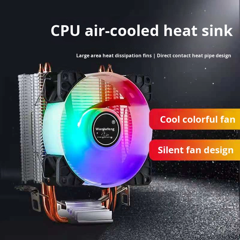 CPU Cooler Manufacturer - 9cm 3 Pin Double Copper Tube