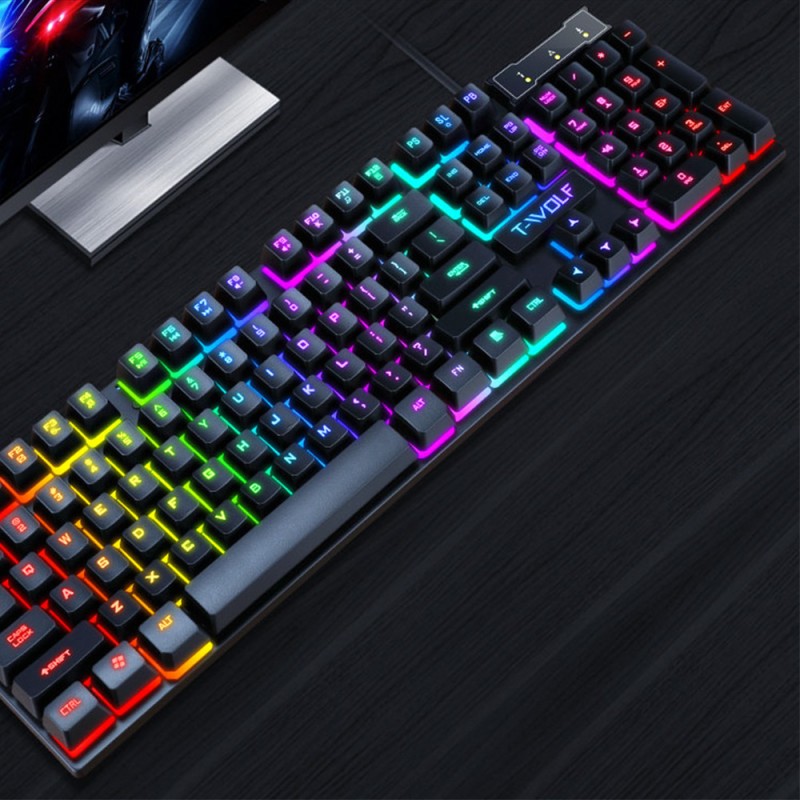Gaming Keyboard Factory - T WOLF T20 Luminous 104 Keys