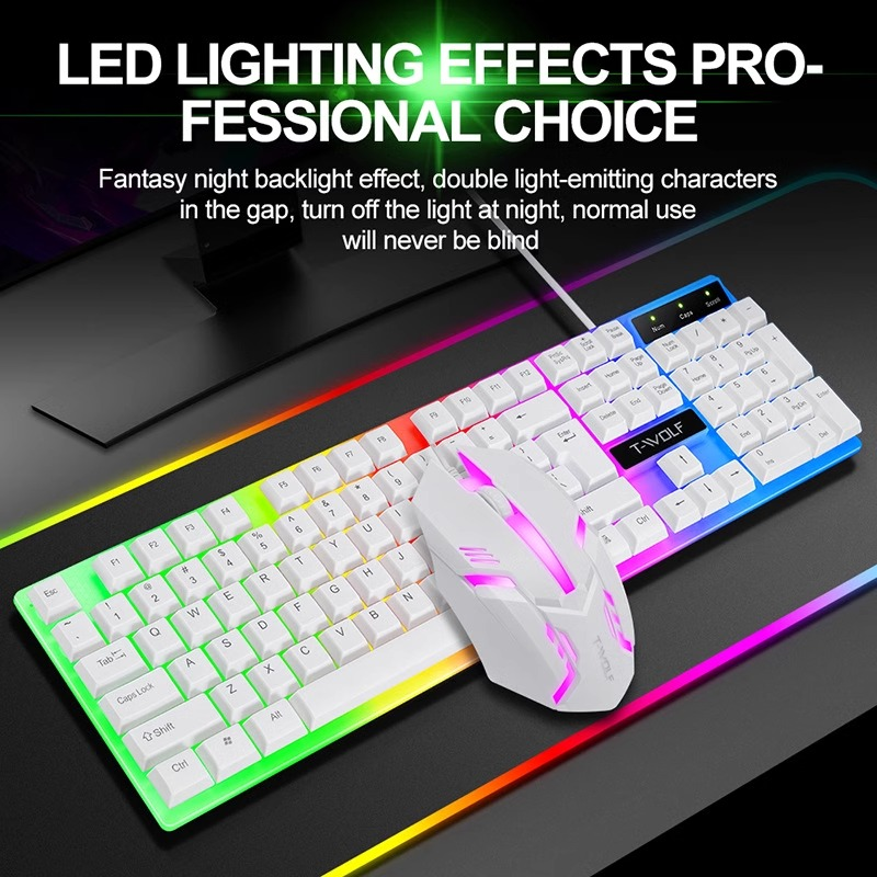 RGB Combo Manufacturer - Tf230 Wired Luminous 1600 DPI