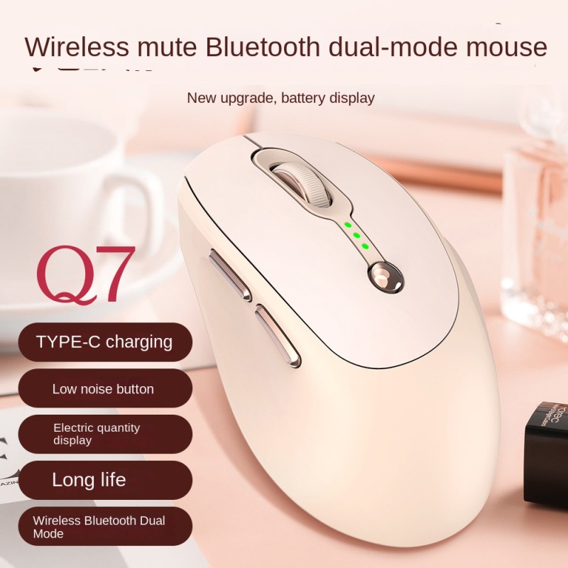 BT Mouse Factory - T WOLF Q7 Rechargeable TYPE C Display