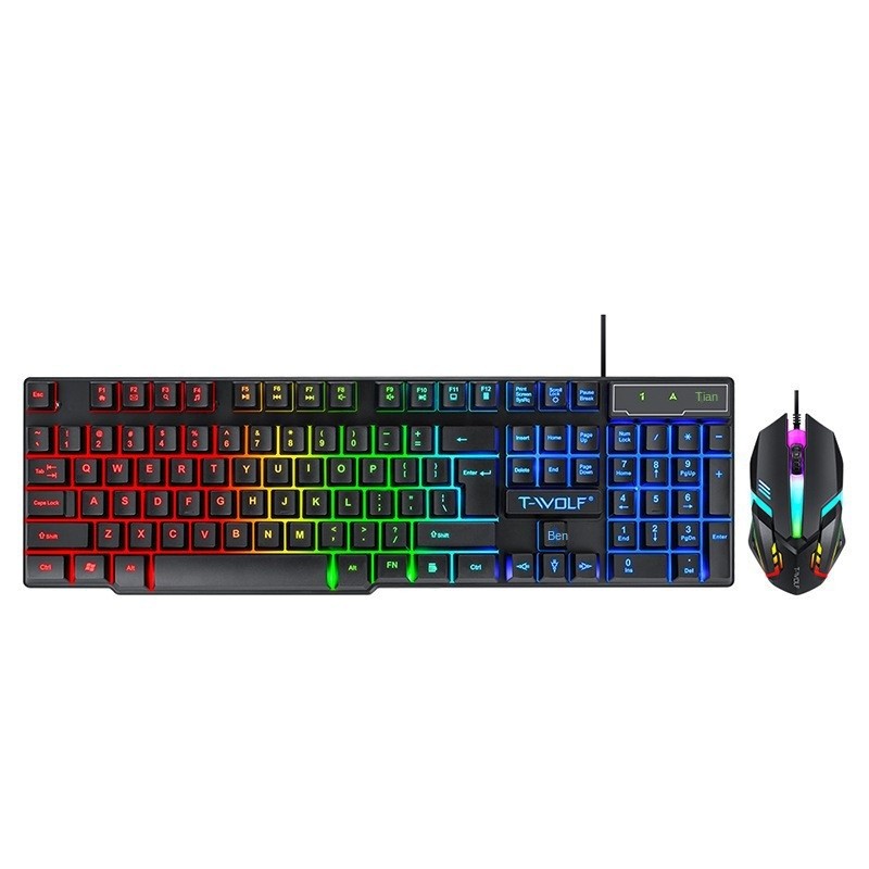 Keyboard Mouse Set Manufacturer - T WOLFWolf TF200 LED Backlit