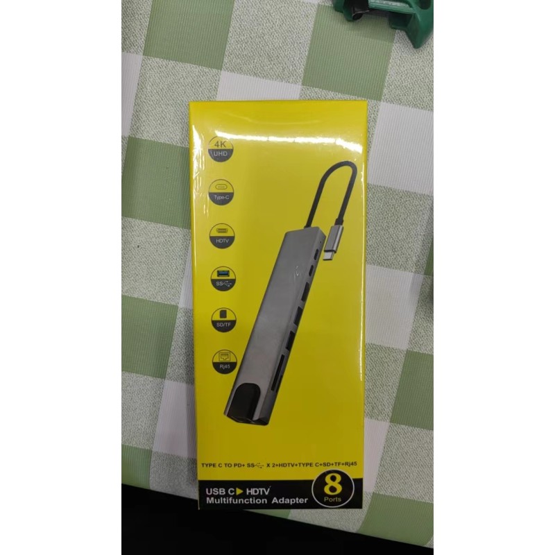 Network Hub Manufacturer - Hot Selling Type C 8 in 1 Ethernet