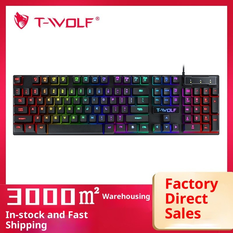 Gaming Keyboard Factory - T WOLF T20 Luminous 104 Keys
