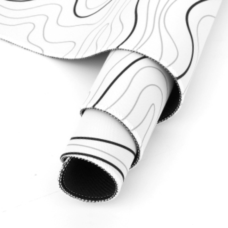 White Pad Manufacturer - Minimalist White Contours Topographic