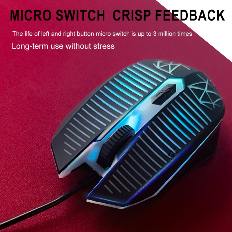 Office Mouse Factory - 1.5m Black Custom 4D Wired