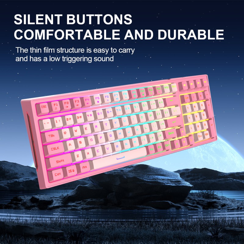 Wireless Keyboard Factory - RGB Backlit 96-Key Membrane