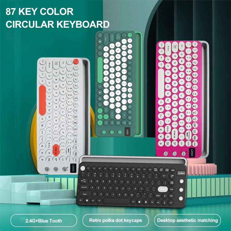 TKL Keyboard Manufacturer - Custom Dual Mode White 87-Key