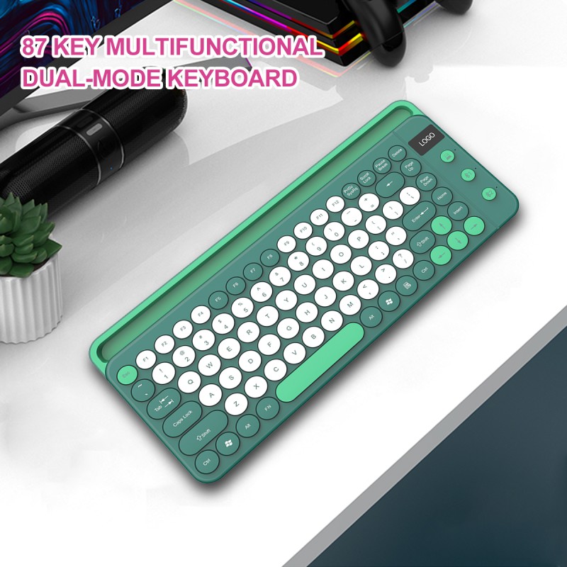 TKL Keyboard Manufacturer - Custom Dual Mode White 87-Key