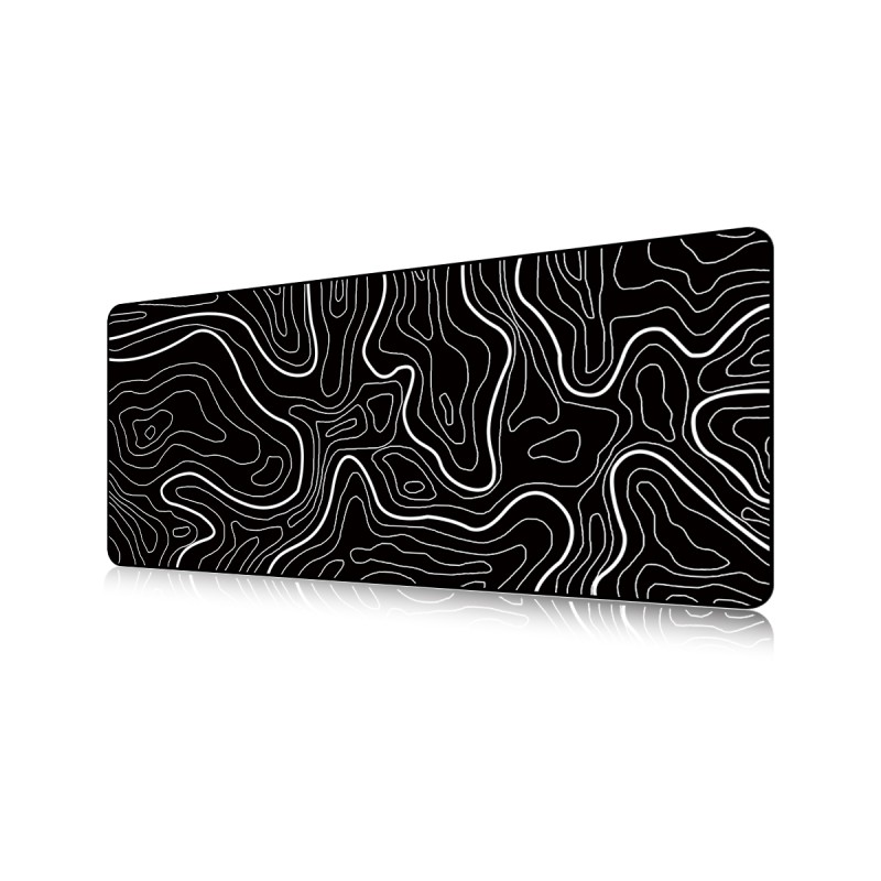 Topographic Pad Supplier - Black Topographic Large Gaming
