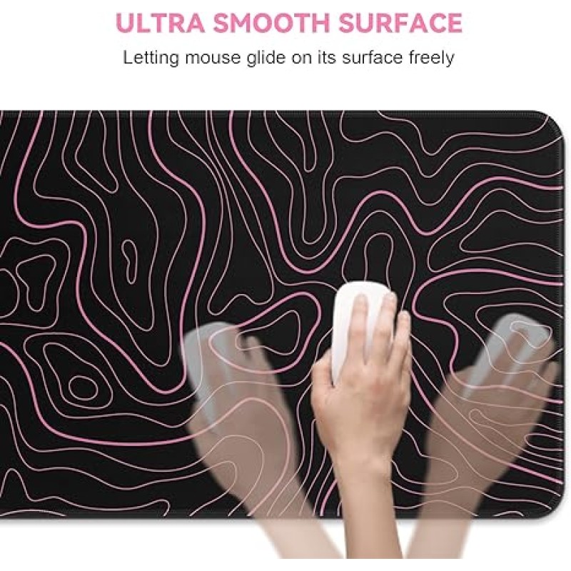 Geographic Pad Manufacturer - Pink Colored Topographic Map