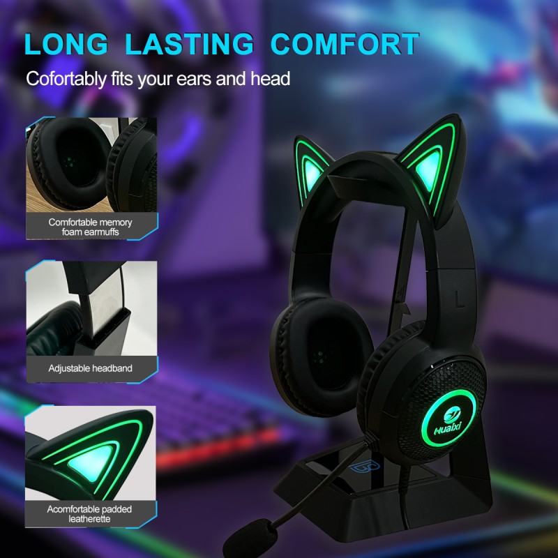 Cat Ear Headset Supplier - Cute Cat Ear Wired Microphone