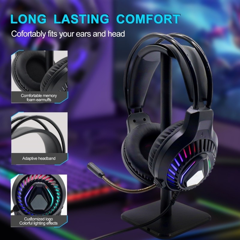 Gaming Headset Supplier - Customized Over-the-Ear RGB Wired