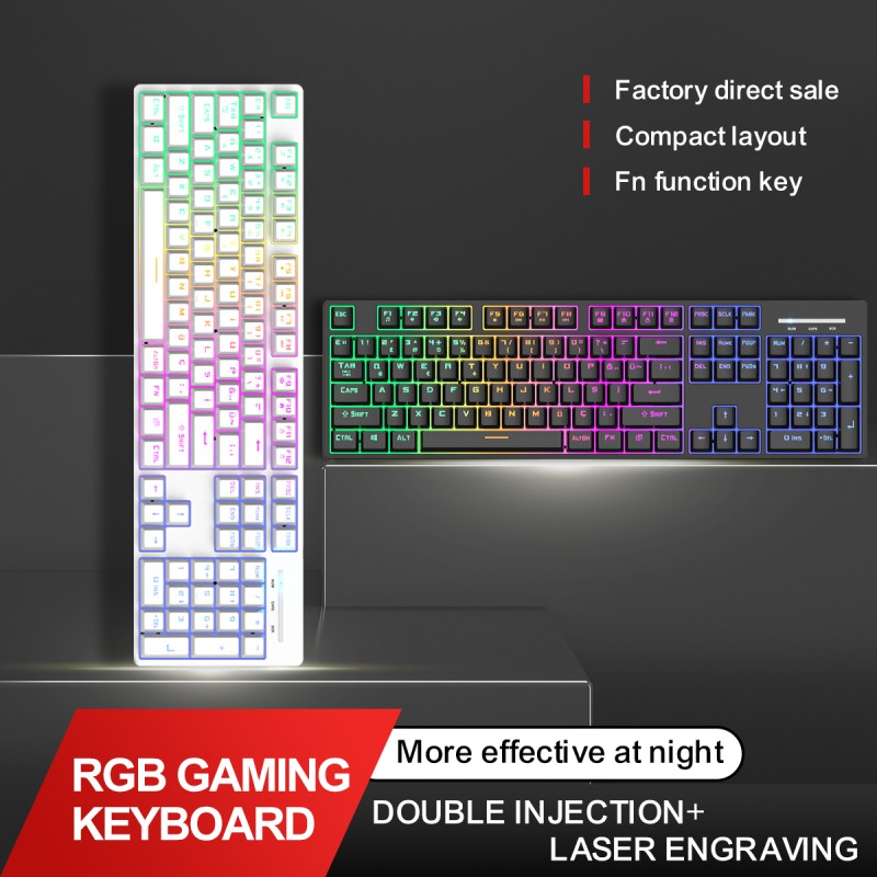 Office Keyboard Supplier - New 104-Key Full-Key USB 2.4G