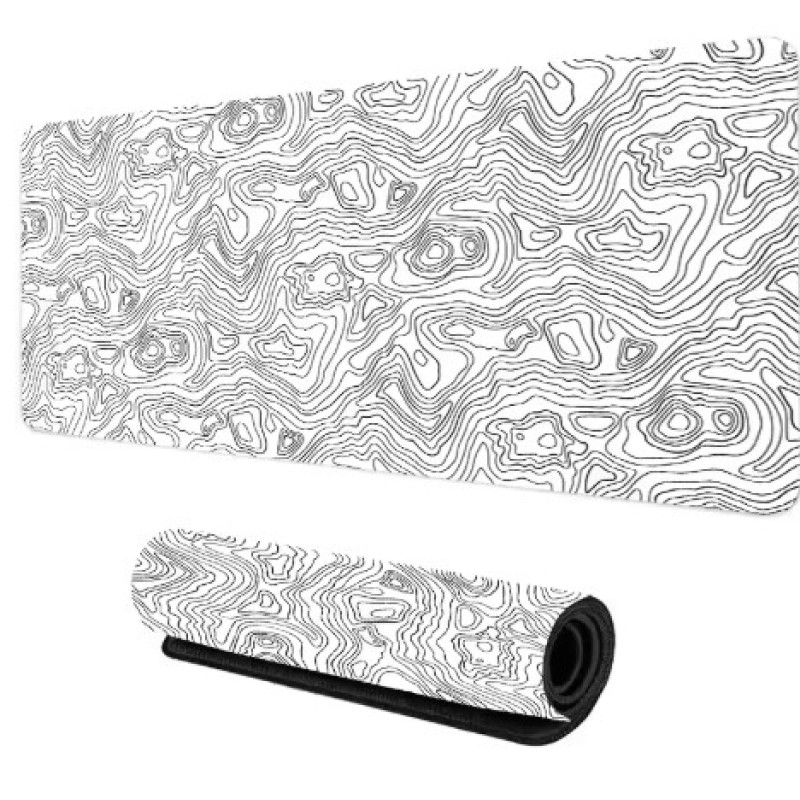 Topographic Pad Supplier - Black Topographic Large Gaming
