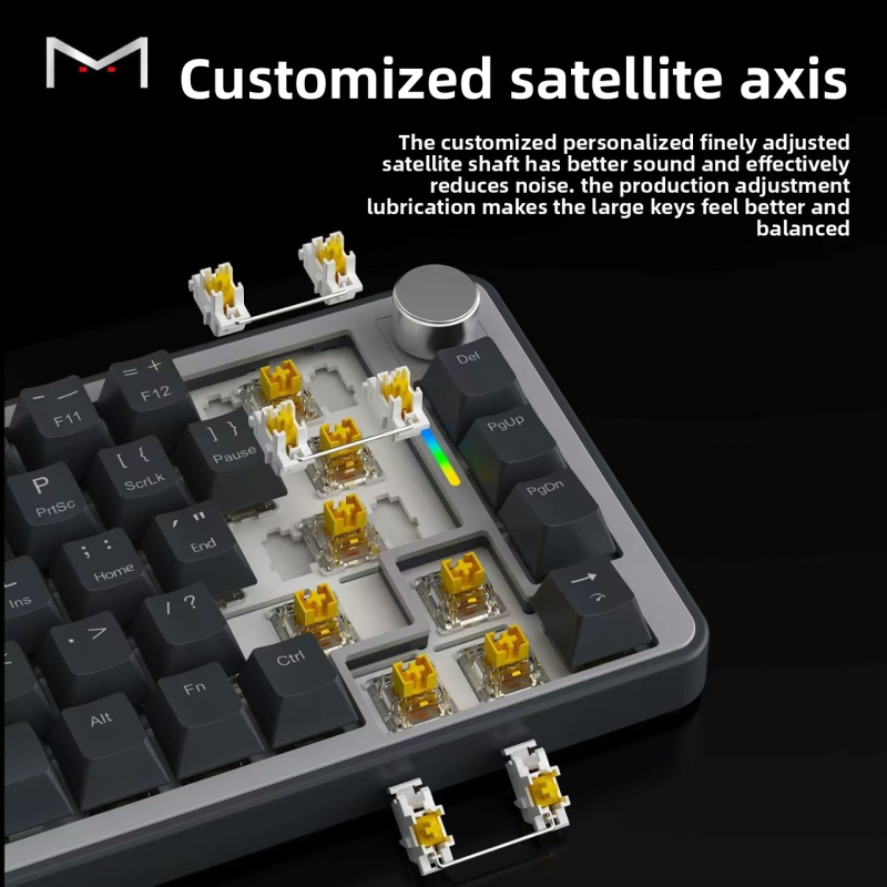 Mechanical Keyboard Manufacturer - 68 Key Red Axis Gasket Translucent