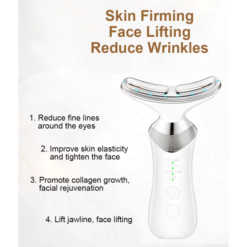 LED Womens Skin Care Facial Massager for Skin Rejuvenation Lifting Toning Facial and Neck Massager Face Sculpting Tool