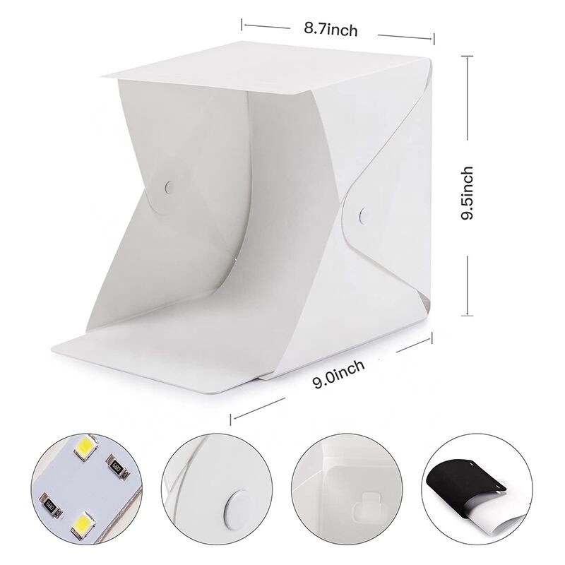 LED Light Box Foldable Photo Studio Photography Backdrop for Photophone Background Tent
