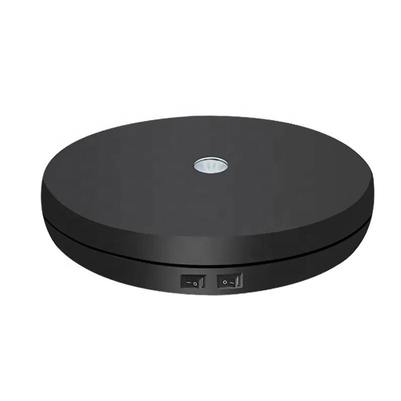 25cm Electric Display Stand With Lights 360 Degree Turntable Jewelry Holder USB Power for Photography Shooting