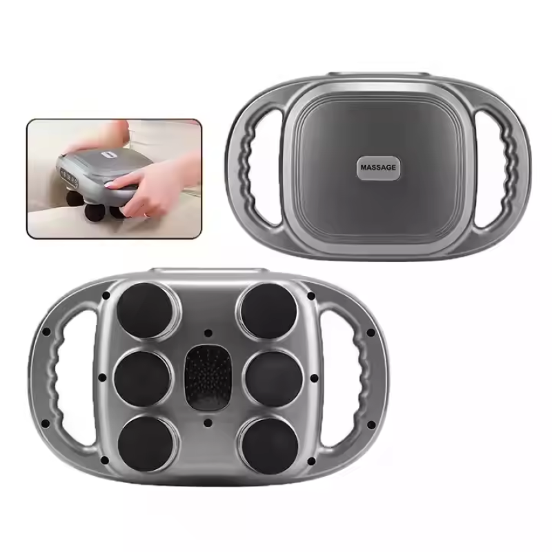 Fascia Gun With Six Massage Heads Backrest Massager Gun Deep Tissue Professional Muscle for Full Body Muscle Pain Relief