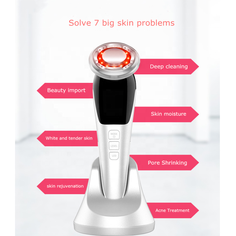 Hot and Cold Beauty Import and Export Instrument EMS Microcurrent Photorejuvenation Instrument Skin Lifting Massage Instrument