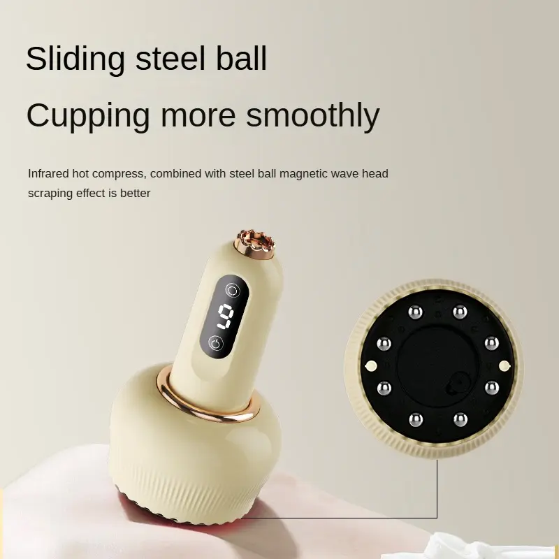 Smart Electric Wireless Scraping Device Cupping Massage for Back Neck Arm Heating Suction Cup for Body Fatigue Makeup Tools