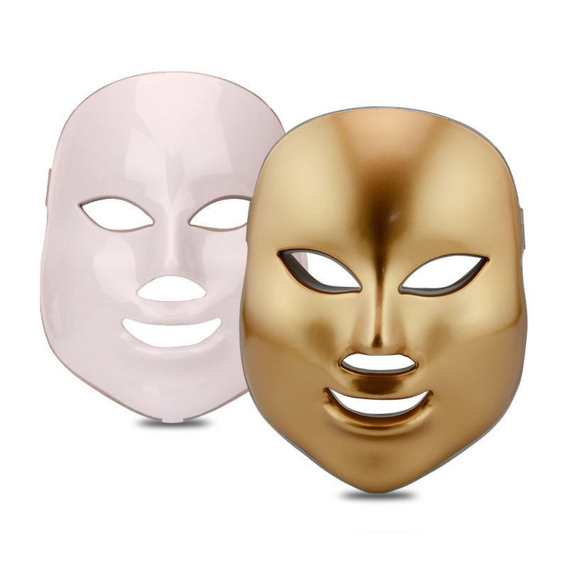 7 Colors LED Handheld Facial Shield Photon Therapy Tool for Skin Care Anti-Acne Wrinkle Removal Rejuvenation