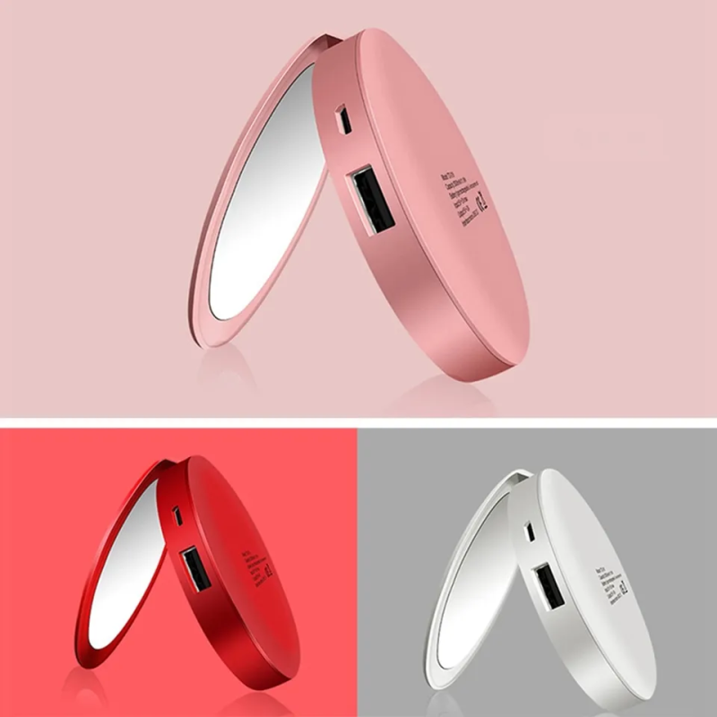 Usb Rechargeable Vanity Led Lighted Travel Make up Mirror Desktop Makeup Mirror With Lights