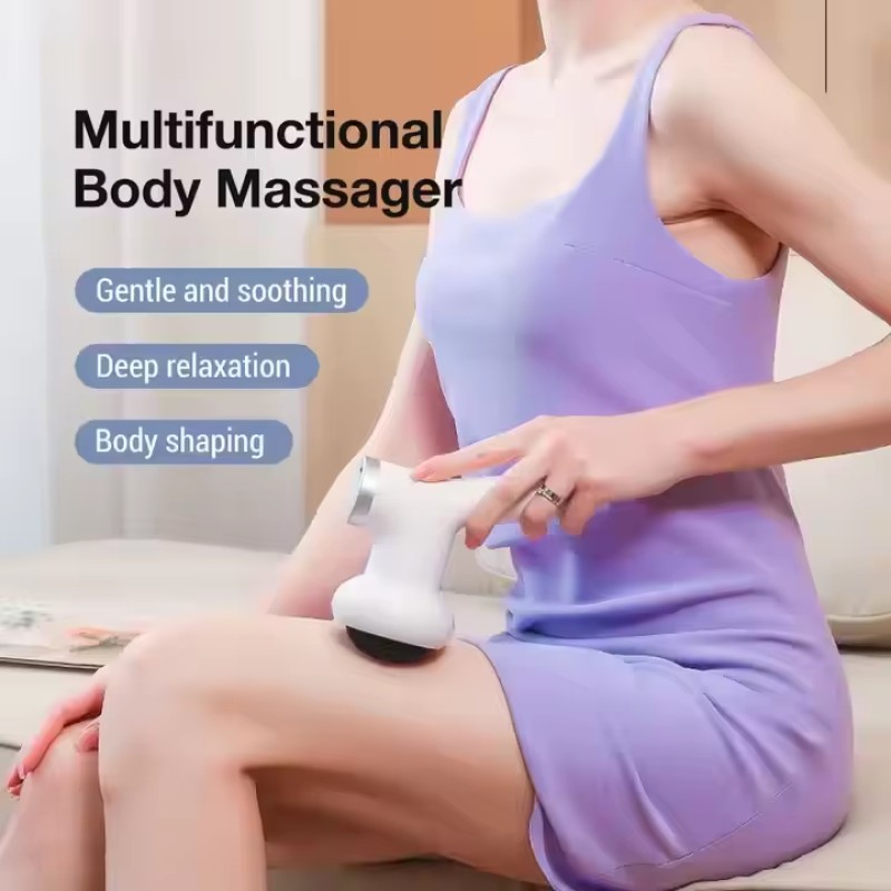 Portable Mini Massage Gun Kneading Fat Burner for Body Slimming Cellulite Relief with Relaxation for Arm Leg Hand Foot