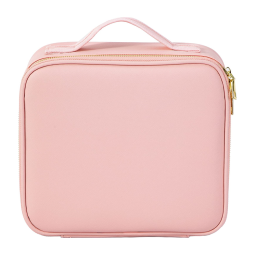 Newfashioned Travel Makeup Bag  LED Lighted Makeup Case  Mirror Multiple Color Setting Cosmetic Makeup Box Organizer Vanity Case