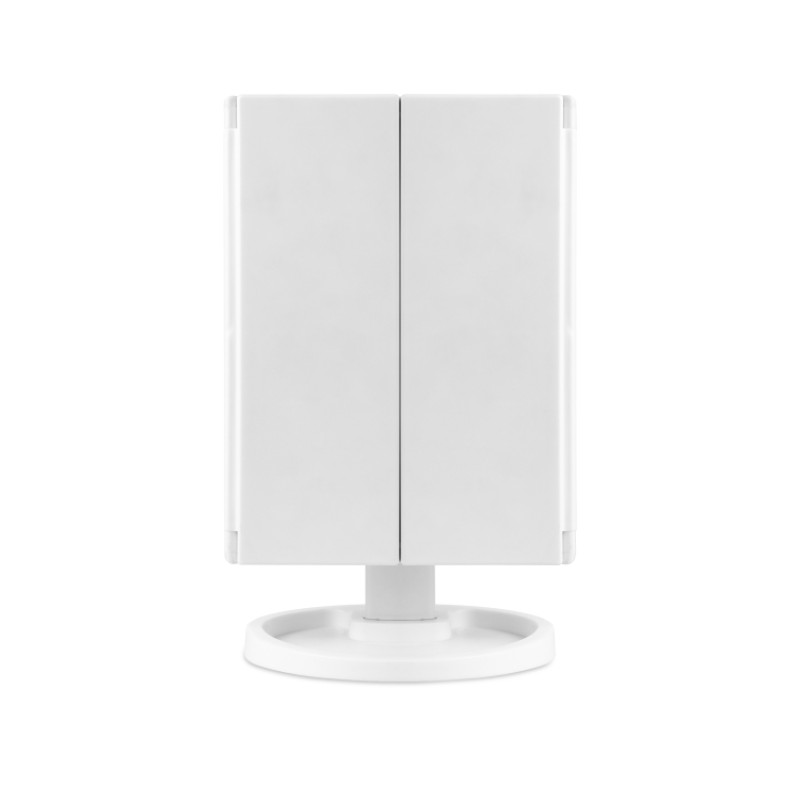 Makeup LED Mirror Lights Makeup Trifold Mirror 22 LED Vanity Lighted up Mirror With Touch Screen Dual Power Supply