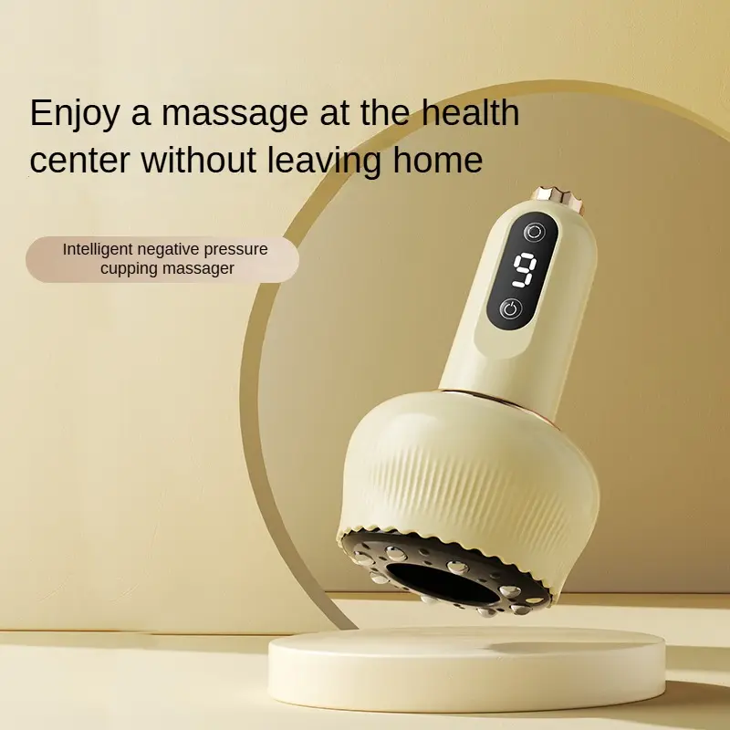 Smart Electric Wireless Scraping Device Cupping Massage for Back Neck Arm Heating Suction Cup for Body Fatigue Makeup Tools