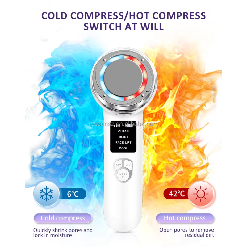 5-in-1 Facial Massager Microcurrent Facial Device Home Lifting Light Therapy Facial Device Suitable for Neck Eyes and Face