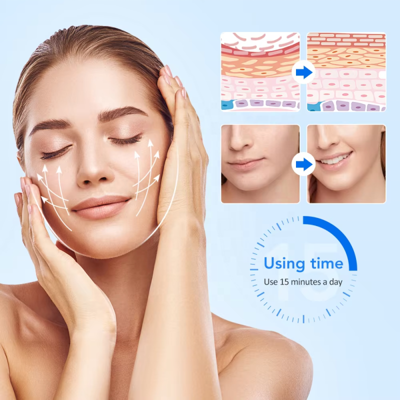 Face Lifting Device Red Light Skin Rejuvenation V Face Massager Double Chin Lift up with Remote Control Facial Beauty Instrument