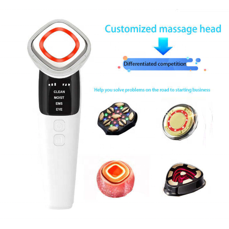 Home Use Skin Care Tools Mini Vibration Face Lift Device Led Light Therapy Beauty Machine