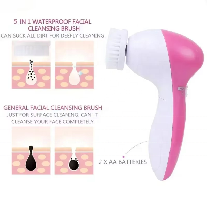 5-in-1 Face Cleaner Multi-functional Portable Facial Pore Cleaner for Women's Household Face Washer