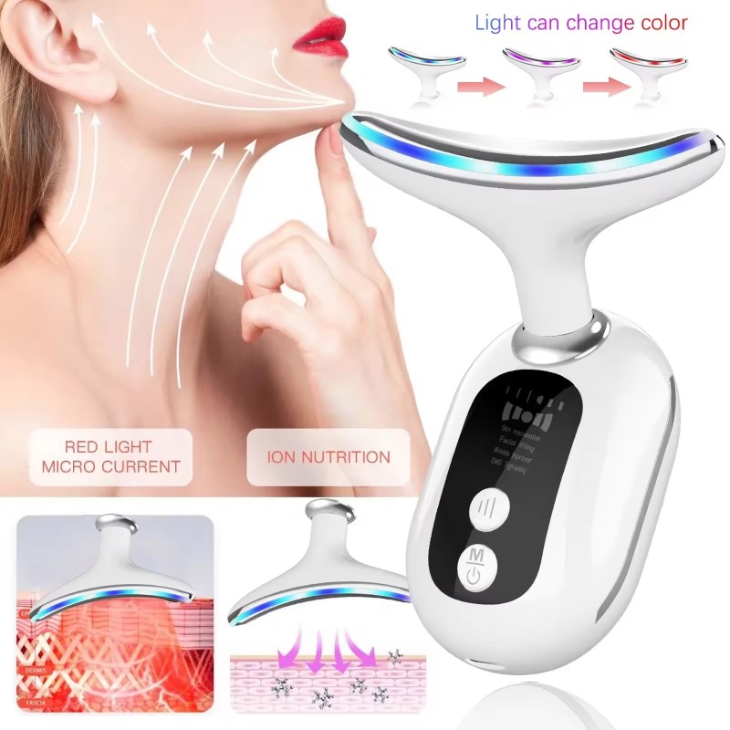 Portable Beauty Massager Multi-funtional Beauty Device 3 Light Modes Led Therapy Skin Care Massage