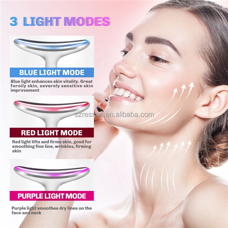 Portable Beauty Massager Multi-funtional Beauty Device 3 Light Modes Led Therapy Skin Care Massage