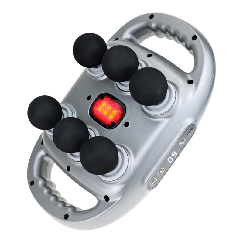 Rechargeable 4 & 6 Heads Infrared LED Massage Gun Efficient Deep Tissue Body Pain Relief Massager