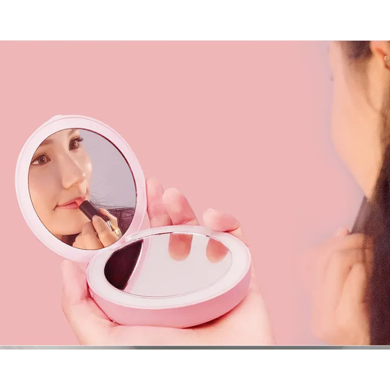 Usb Rechargeable Vanity Led Lighted Travel Make up Mirror Desktop Makeup Mirror With Lights